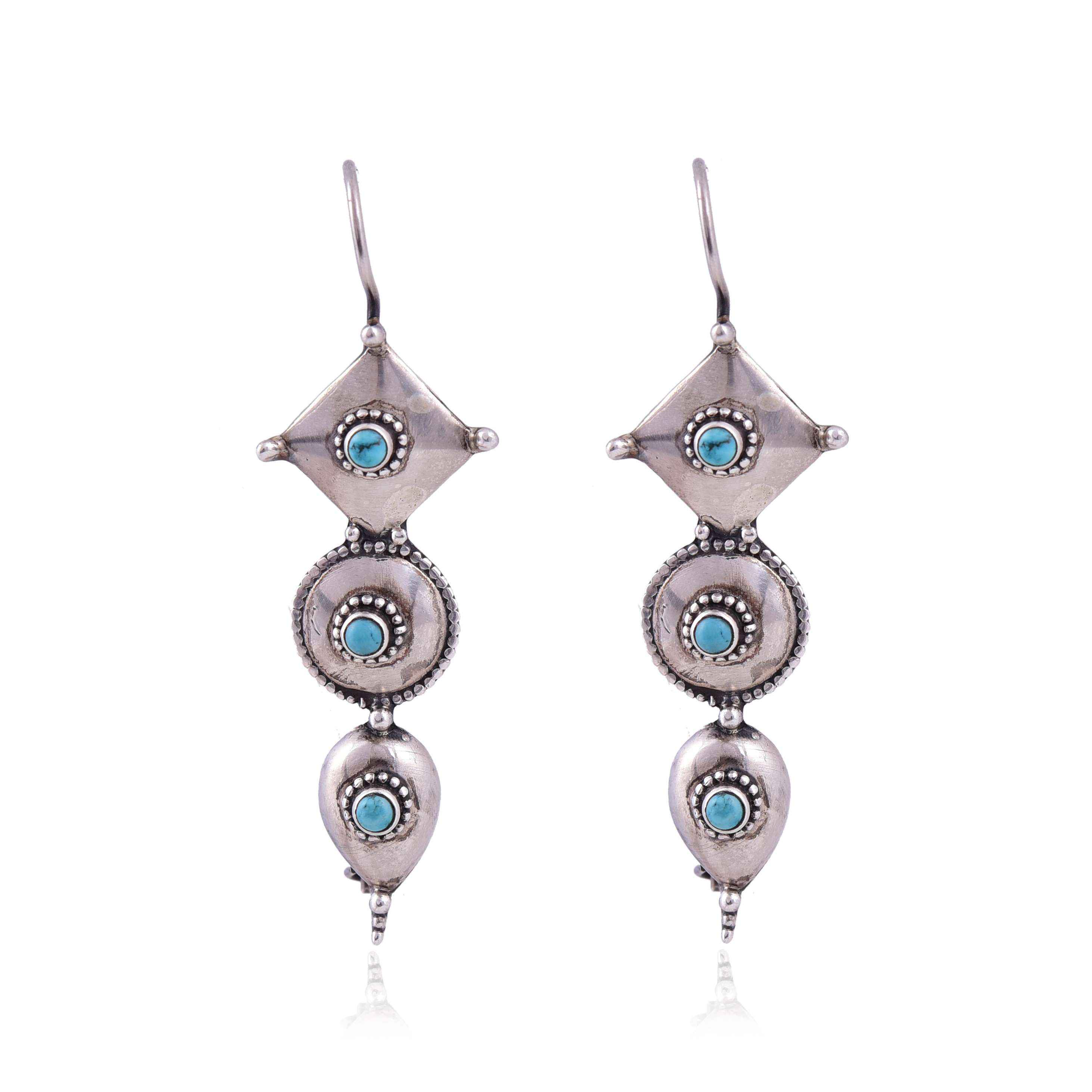 sterling-silver-turquoise-earring-sku-5827
